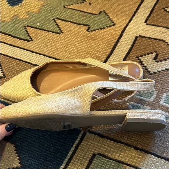 Dolce Vita Cream Rafia Slingback Flats - Picture 5 of 5